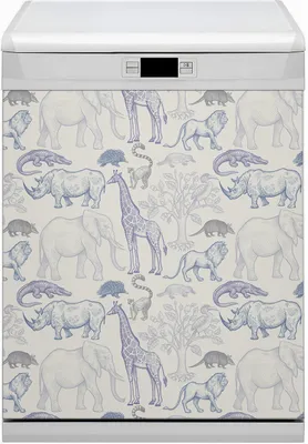 Produktbild von Magnetmatte Geschirrspüle Abwaschbar Küche Magnete  Nachbildung 60x80 cm  - Tiere