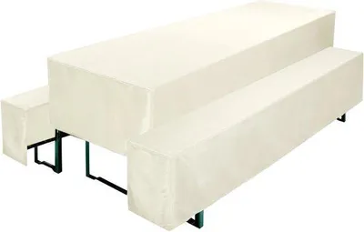 Produktbild von Famanu Biertischhussen-Set 3-teilig - Creme, 70 x 220 cm