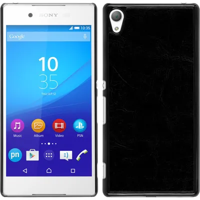 Produktbild von PhoneNatic Case kompatibel mit Sony Xperia Z3+ / Plus - Hülle schwarz Lederoptik Hard-case + 2 Schutzfolien