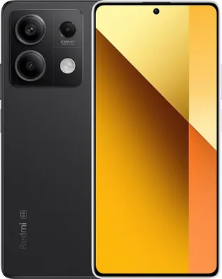 A black smartphone is shown from the back and front, with the screen displaying a gradient of gold and orange.