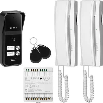 Obrázok produktu pre ORNO OR-DOM-BA-936ZD/W domový telefón, 2-vodičový/2-rodinný
