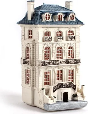 Produktbild von Miniatur-Puppenhaus aus Harz, handbemalt, Sammlerobjekt