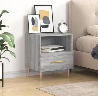 Obrázek produktu pro vidaXL Noční stolek Grey Sonoma 40x35x47,5 cm výrobek ze dřeva
