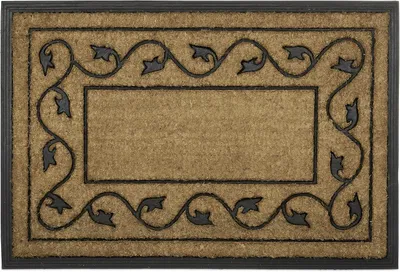 Immagine prodotto di Tappetino in fibra di cocco - Interno ed esterno - Antiscivolo - Rettangolare - 2 x 90 x 60 cm - Tappetino in fibra di cocco - Naturale