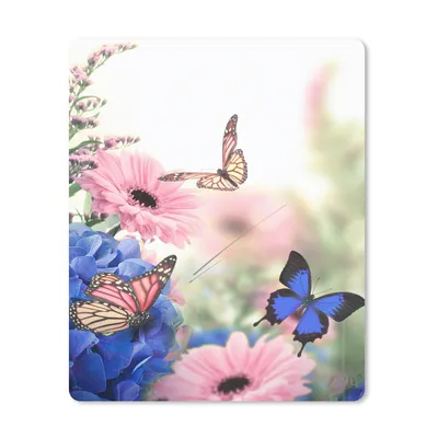 Produktbild von MuchoWow® Mauspad Mousepad Schmetterlinge - Blumen - Hortensien - Insekten 30x40 cm - Mousepads - Maus Mat - Pad - Mausunterlage - Mausmatten
