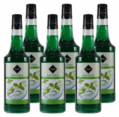 Produktbild von Rioba Mint (Minze) Syrup (6 x 0,7L)