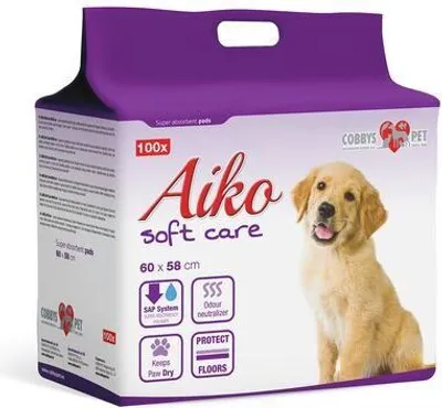 Obrázek produktu pro Podložka absorb. pro psy Aiko Soft Care 60x58cm 100ks
