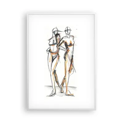 Produktbild von Gerahmtes Poster - Weißer Rahmen - Zeichnen Design Mode - 70x100 cm - Wand Bild - Wanddeko - Wandbilder - Kunstposter - Wandposter - Bilderrahmen - Bilder - Kunstdruck - Wandbild - P2WPA70x100-4139