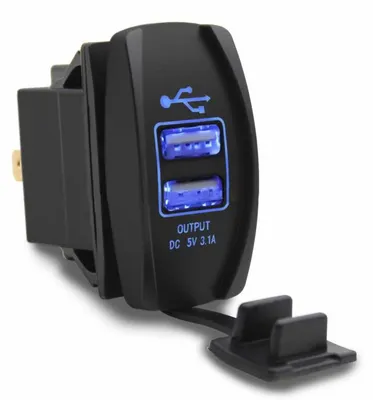 Dual-USB-Steckdose 3,1 A, 12-24 V, wasserdicht für Auto/Motorrad