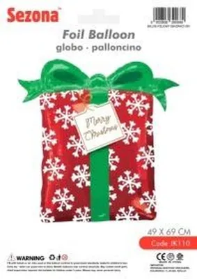 Produktbild von Weihnachtsballon, Geschenk, 49x69 cm