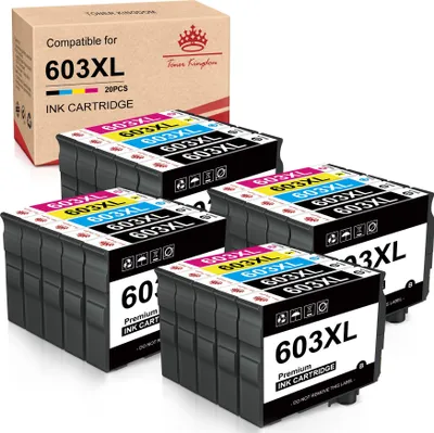 Produktbild von 20er-Pack Epson 603 Druckerpatronen Kompatibel für 603 XL für Expression Home XP-3100 XP-4105 XP-2100 XP-4155 Workforce WF-2830 WF-2810 WF-2850