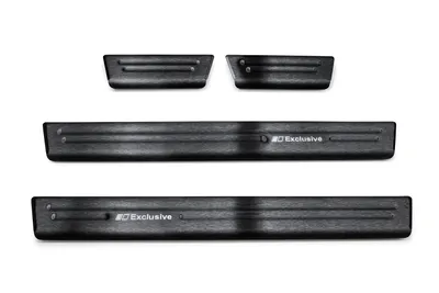 Produktbild von Exclusive Design V2A Einstiegsleisten passend für Nissan Qashqai 2 J11 2013-, Farbe:Anthrazit