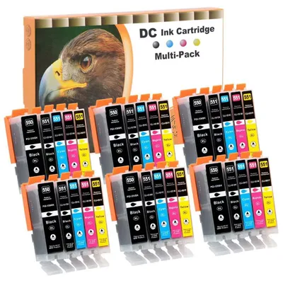Immagine prodotto di Cartucce compatibili D&C 30x per stampanti Canon PGI-550 XL e CLI-551 XL, adatte ai modelli Canon Pixma MG7550, MX925, iP7200, iP7250, MG5400 Series, MG5450, MG5550, MG5650, MG5655, MX725, MX920, iP8750, iX6850, MG6350, MG6450, MG6650