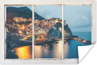 Produktbild von MuchoWow® Poster Aussicht - Meer - Italien 120x80 cm - Bilder