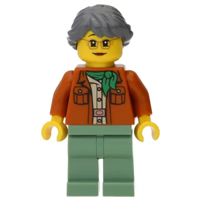 A Lego minifigure of Misako from Ninjago.