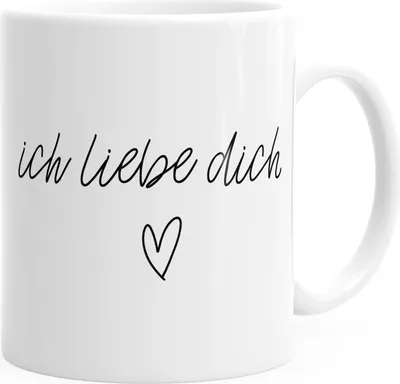 Produktbild von Kaffee-Tasse Ich liebe Dich I love You Liebe Love Geschenk Tasse MoonWorks® weiß unisize
