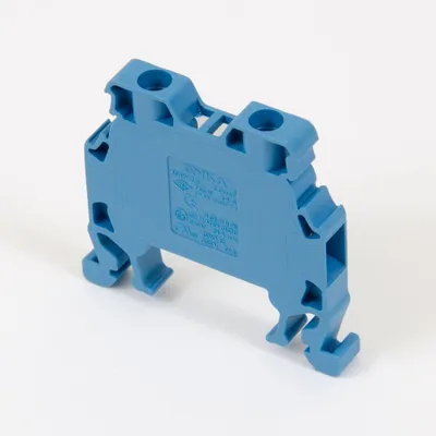 Produktbild von ONKA 2.5mm2 Schraubklemmleiste DIN-Schienenklemme 2-adrig blau, 1010015