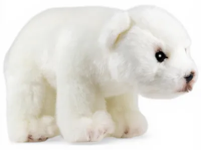 Zdjęcie produktu dla Carl Dick – stojąca figurka misia polarnego, ok. 19 cm, pluszak, zabawka do przytulania 3790