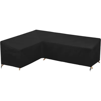 Immagine prodotto di Copertura per mobili da giardino L-shape impermeabile divano angolare set di sedute copertura protettiva, 192x260x82cm