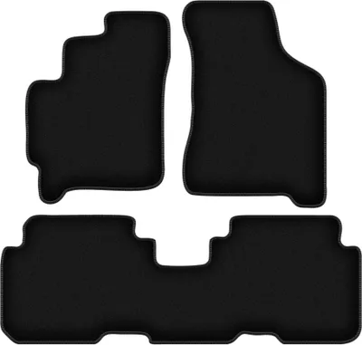 Immagine prodotto di Tappetini in velluto per Kia Carens I (1999-2006, minivan) neri, set 3 pz, con fissaggi