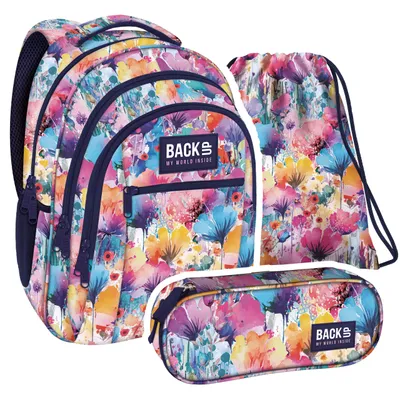 Produktbild von SCHULRUCKSACK ab der 5. Klasse mit reflektoren ergonomisch leicht für Teenager RUCKSACK Mädchen & Jungen HOHE QUALITÄT BACKUP Schulset 26L