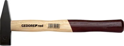 Image de GEDORE roter Hammer universal mit Stiel de Holz, Gewicht de Kopf 400 g, Hammer mit Stiel de Holz de Esche, Werkzeug, Geschmiedet, R92100016