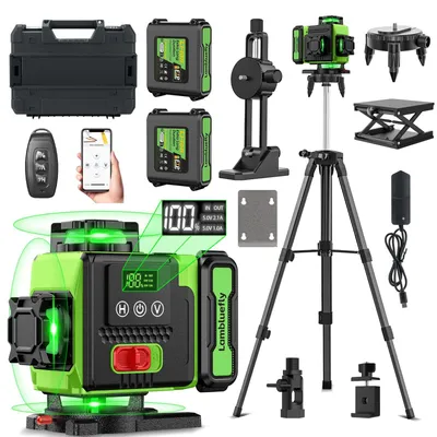 Image de Laser de nivellement croisé à 16 lignes, autonivelant, avec laser vert et trépied