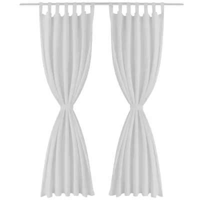 Immagine prodotto di vidaXL Tende 2 pezzi in raso 140 x 175 cm Bianco