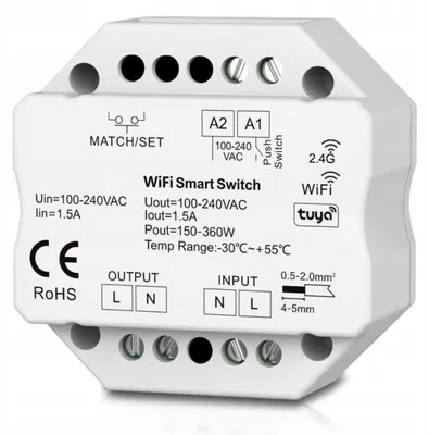 Produktbild von Tuya Relais 1-Kanal WiFi RF 2.4GHz Serie SD