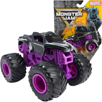 Produktbild von Monster Jam Cars Monster Truck Marvel Serie 4 Black Panther Fahrzeug 1:64