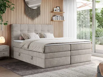 Produktbild von Boxspringbett, Polsterbett, Bett, Schlafzimmer - ERNI-KING - 140 x 200 cm - Beige - H4