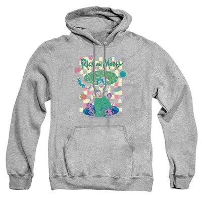 Immagine prodotto di Rick and Morty - Felpa con cappuccio unisex per uomo/donna, modello TV40621 (XXL), colore: Grigio sportivo