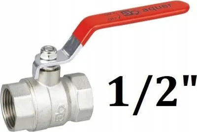 Image de Robinet à bille Robinet d'eau en laiton 1/2'' FF Robinet d'arrêt Robinet d'arrêt à bille