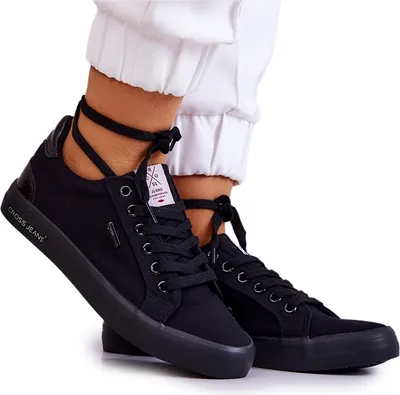 Zdjęcie produktu dla Damskie Tenisówki Wiązane Cross Jeans JJ2R4039C Czarne 36