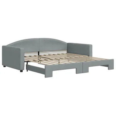 Obrázek produktu pro vidaXL Rozkládací lehátko světle šedé 100x200 cm látka