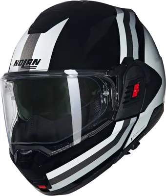 Image de Nolan N120-1 Lineo N-Com casque pliable, noir/blanc/argent, XS (55)