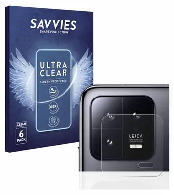 A product shot showing a phone camera lens protector and its packaging.