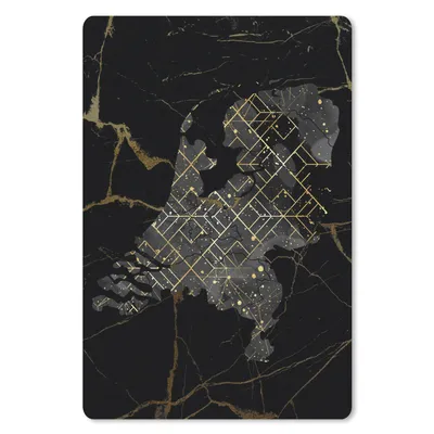 Produktbild von MuchoWow® Mauspad Mousepad Karte - Niederlande - Linien 40x60 cm - Mousepads - Maus Mat - Pad - Mausunterlage - Schreibtisch Accesoire