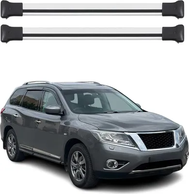 Image de Barres de toit transversales pour Nissan Pathfinder 2013-2021 Aluminium Gris