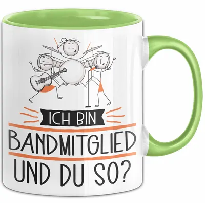 Produktbild von Bandmitglied Tasse Geschenk Ich Bin Bandmitglied Und Du So Geschenkidee Lustiger Spruch Becher (Grün)