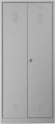 Produktbild von Garderobenspind Camel | 2-Fächer & 1-Schloss| HxBxT 180x80x50 cm | Vorhängeschloss | Grau