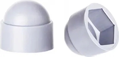 Immagine prodotto di LogistSystem 10x Tappi di protezione esagonali per viti M6 per chiave 10 - Tappi di protezione per viti bianchi in plastica PE - Tappi di protezione durevoli per dadi e viti a testa cieca, Tappi di chiusura