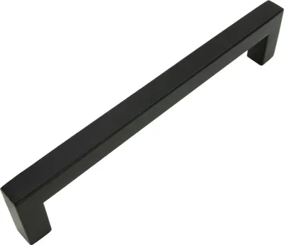 Obrázek produktu pro Klasická nábytková úchytka 160 mm v matné černé barvě - Robustní povrch z nerezové oceli pro kuchyně, koupelny a další, včetně montážních šroubů