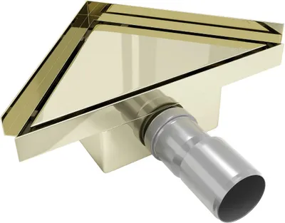 Zdjęcie produktu dla Mexen Flat wpust podłogowy trójkątny 20 x 20 cm, złoty - 1510320