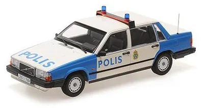 Image de Minichamps 1:18 VOLVO 740 GL - 1986 - POLICE SUÈDE
