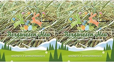 Produktbild von Natur Ostergras aus Bergwiesen-Heu, 4 Beutel à 50g, für Osternester und festliche Dekoration