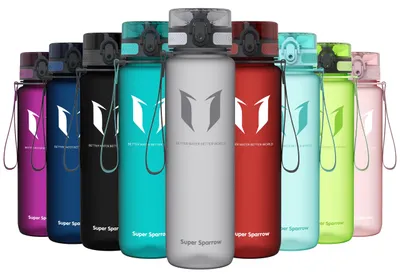 Immagine prodotto di Borraccia Super Sparrow - Borraccia in Tritan - 1000ml - Senza BPA - Borraccia sportiva ideale - sport, acqua, bicicletta, fitness, università, outdoor - Leggera, sostenibile
