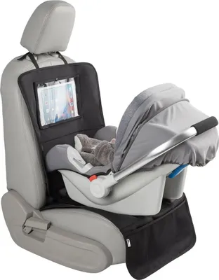 Produktbild von Autositzschoner 3in1 mit Netztaschen und transparenter Tasche, 123 x 42-49 cm