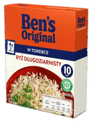 Zdjęcie produktu dla Ben's Original 427873, Basmati Rice Kheer mix, 500 g, 10 min, PARBOILED LONG GRAIN RICE, 1. COOK Boil a large volume of water in a saucepan. Immerse the bag of rice in it and cook for 10..., 157 kcal