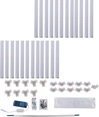 Produktbild von Sechseckiges LED-Streifenlicht IP54 regensicher Fernbedienung RGB-Deckenbeleuchtungsset für Garage, Werkstatt, Spielzimmer, Party